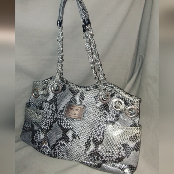 NICOLE BY NICOLE MILLER SNAKESKIN EMBOSSED BAG - Picture 5 of 16